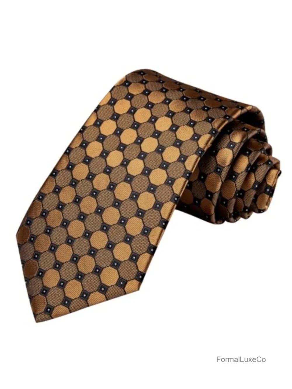Men's 3-Piece Silk Tie Set with Cufflinks and Pocket Square